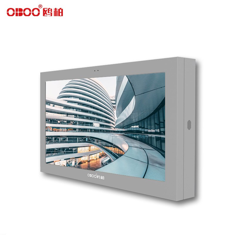 OBOO 98 inch outdoor wall mounted LCD touch advertising machine